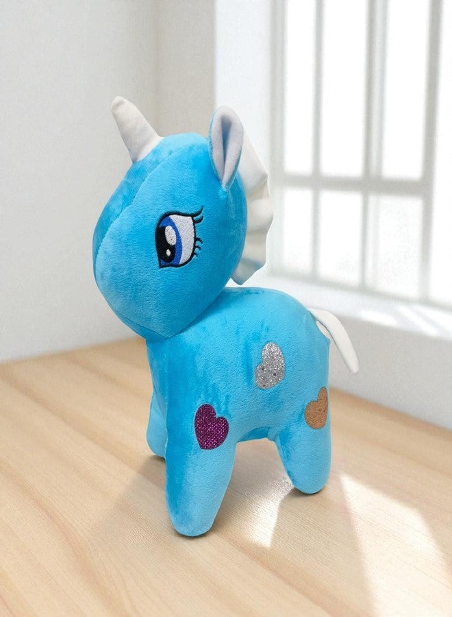Yey Unicorn Soft Toy, Baby Toys, Plush Soft Toy Cute Kids Birthday Animal Baby Toy for Girl, Great Birthday Gift for Girl Boys, Kids Toys, Toys Gift Items (Blue) - Image 3